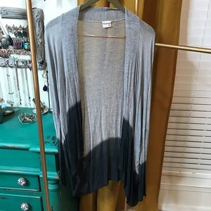 Grey and blue dipped cardigan